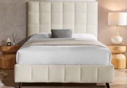 Limelight Starla Boucle Fabric Bed Frame-Ivory-Double - thumbnail 2