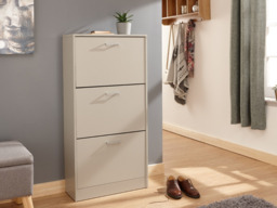 GFW Stirling Three Tier Shoe Storage Cabinet-White - thumbnail 2