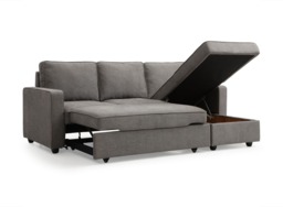 Firbank Corner Sofa Bed - Typhon Grey Textured Weave - thumbnail 5