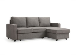Firbank Corner Sofa Bed - Typhon Grey Textured Weave - thumbnail 3