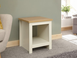GFW Lancaster Side Table With Storage Shelf - Cream - thumbnail 2