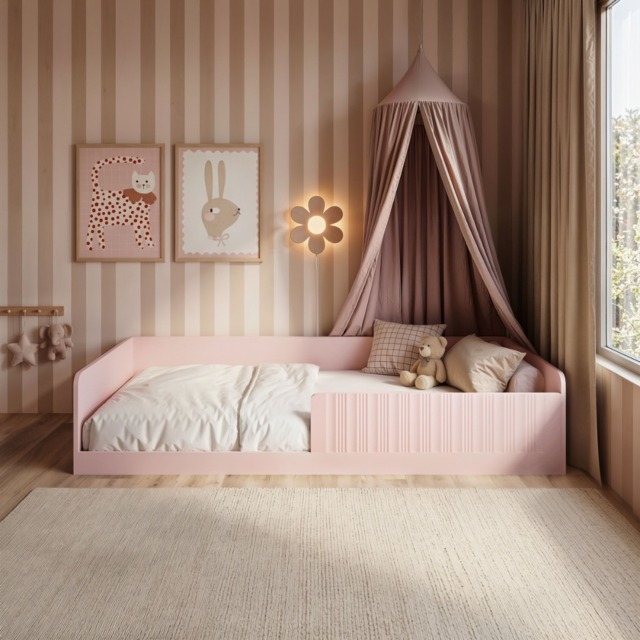 Flair Nadia Single Montessori Floor Bed Pink - image 1