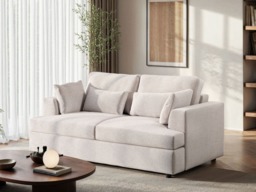 SOLACE+CO Drew 2 Seater Sofa Cream Chenille - thumbnail 2