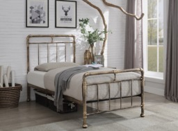 Flintshire Furniture Cilcain Metal Bed Frame-Bronze-Single - thumbnail 3