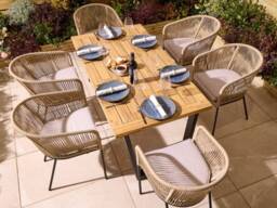 Rowlinson Oslo 6 Seat Dining Set with 160cm Table - thumbnail 4