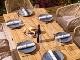 Rowlinson Oslo 6 Seat Dining Set with 160cm Table - thumbnail 2