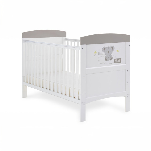 Obaby Grace Inspire Cot Bed - Hello World Koala Grey - image 1