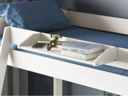 "Noomi Nora Workstation Mid Sleeper Bed Grey Solid Pine (FSC-Certified) " - thumbnail 4