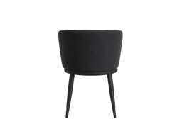 LPD Louie Dining Table with Curve Velvet Dining Chairs Black Wood Effect-Table + 4 Chairs - thumbnail 4