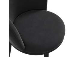 LPD Louie Dining Table with Curve Velvet Dining Chairs Black Wood Effect-Table + 4 Chairs - thumbnail 2