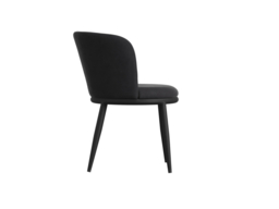 LPD Louie Dining Table with Curve Velvet Dining Chairs Black Wood Effect-Table + 4 Chairs - thumbnail 6