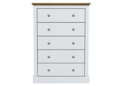LPD Devon White & Oak 5 Drawer Chest - thumbnail 3