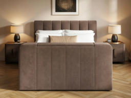 Langden TV Ottoman Bed Brown Double - thumbnail 4