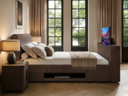 Langden TV Ottoman Bed Brown Double - thumbnail 2