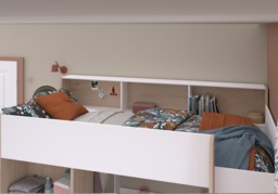 Parisot Shelter High Sleeper Bed with Desk & Wardrobe, Oak - thumbnail 7