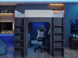 Recoil Dante Twin Gaming High Sleeper with Desk & Wardrobe - thumbnail 3