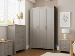 GFW Lancaster 4 Piece Bedroom Set-Grey - thumbnail 4