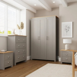 GFW Lancaster 4 Piece Bedroom Set-Grey - thumbnail 1