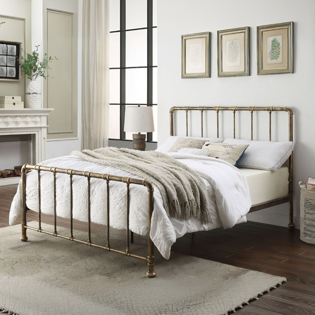 Flintshire Furniture Kinnerton Antique Bronze Metal Bed Frame-Kingsize - image 1