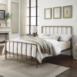 Flintshire Furniture Kinnerton Antique Bronze Metal Bed Frame-Kingsize