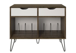 Dorel Concord Turntable Stand With Drawers-Brown Oak - thumbnail 6