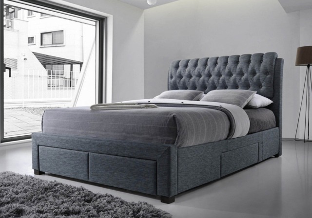 Artisan 4 drawer fabric bed frame -Kingsize - image 1
