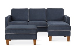 Dorel Bowen Ottoman With Contrast Welting-Grey/Beige - thumbnail 5