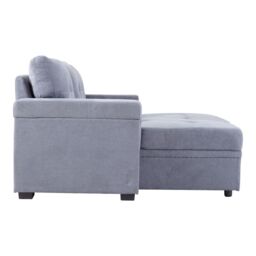 Living & Home 3-Seater Upholstered Corner Sofa Bed - thumbnail 7