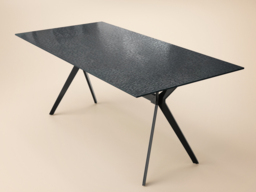 SOLACE+CO Emil Glass Dining Table with Kora Chairs Set of 4 - thumbnail 5