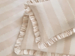 Furn Birdie Wavy Striped Ruffle Pillowcase Pair-Lemon/Sky - thumbnail 6