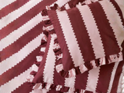 Furn Birdie Wavy Striped Ruffle Pillowcase Pair-Lemon/Sky - thumbnail 5