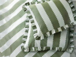 Furn Birdie Wavy Striped Ruffle Pillowcase Pair-Lemon/Sky - thumbnail 2