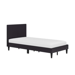 Flair Leto Single Faux Leather Bed Frame Frame Brown - thumbnail 4