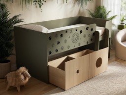 Flair Zaiden Mid Sleeper with Toy Box Green - thumbnail 3