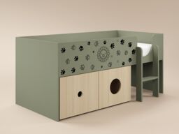 Flair Zaiden Mid Sleeper with Toy Box Green - thumbnail 5