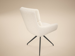 SOLACE+CO Quincy Swivel Dining Chair Set of 2 Light Beige - thumbnail 3