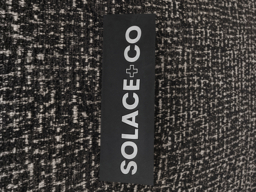 SOLACE+CO Miller Curved Headboard Bed Frame Black Chenille-Kingsize - thumbnail 4