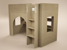 Flair Kaska Ribbed Mid Sleeper Bed Oak - thumbnail 4