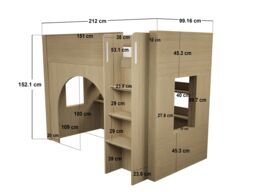 Flair Kaska Ribbed Mid Sleeper Bed Oak - thumbnail 5