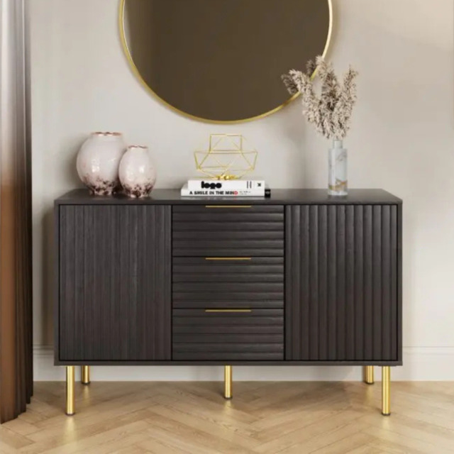 "GFW Nervata Sideboard Cabinet-Black " - image 1