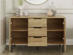 "GFW Nervata Sideboard Cabinet-Black " - thumbnail 3
