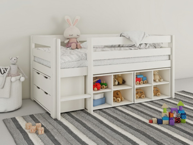 Noomi Shorty Midsleeper Cube Storage Set White (FSC-Certified) - image 1