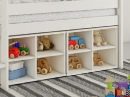 Noomi Shorty Midsleeper Cube Storage Set White (FSC-Certified) - thumbnail 3