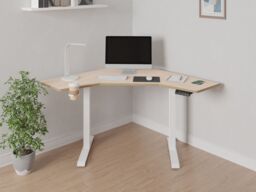 Koble Gino Height Adjustable Corner Desk With Wireless Charging Ash - thumbnail 5