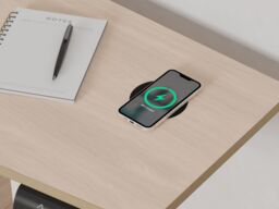 Koble Gino Height Adjustable Corner Desk With Wireless Charging Ash - thumbnail 2