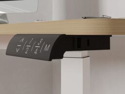 Koble Gino Height Adjustable Corner Desk With Wireless Charging Ash - thumbnail 4