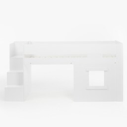 Flair Marlowe Staircase Mid Sleeper with Storage White - thumbnail 4