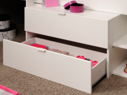 Parisot Milky Mid Sleeper Cabin Bed with Storage White & Grey - thumbnail 4