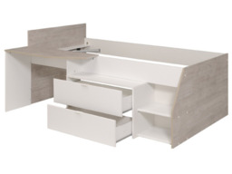 Parisot Milky Mid Sleeper Cabin Bed with Storage White & Grey - thumbnail 5