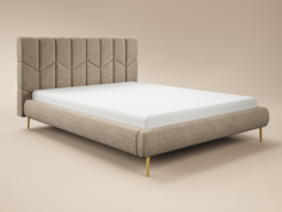 SOLACE+CO Isabela Kingsize Chenille Bed Frame Frame Beige - thumbnail 6